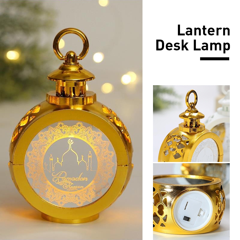 Ornamen Idul Fitri Lentera Lampu Hias LED C Bulat Muslim Hiasan Idul Fitri Souvenir Ramadhan