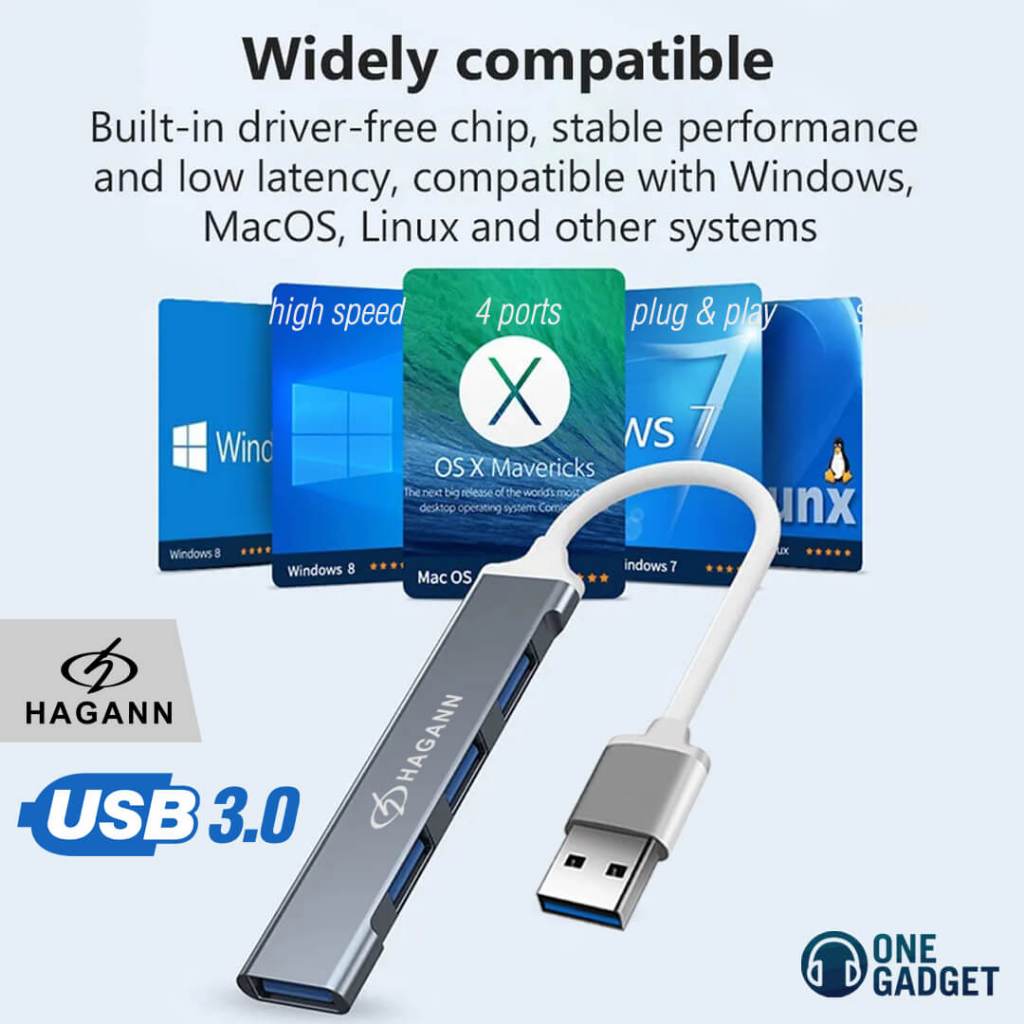 Jual USB 3.0 Splitter USB Hub 4 Port Mini Super Speed Data HAGANN HUB ...