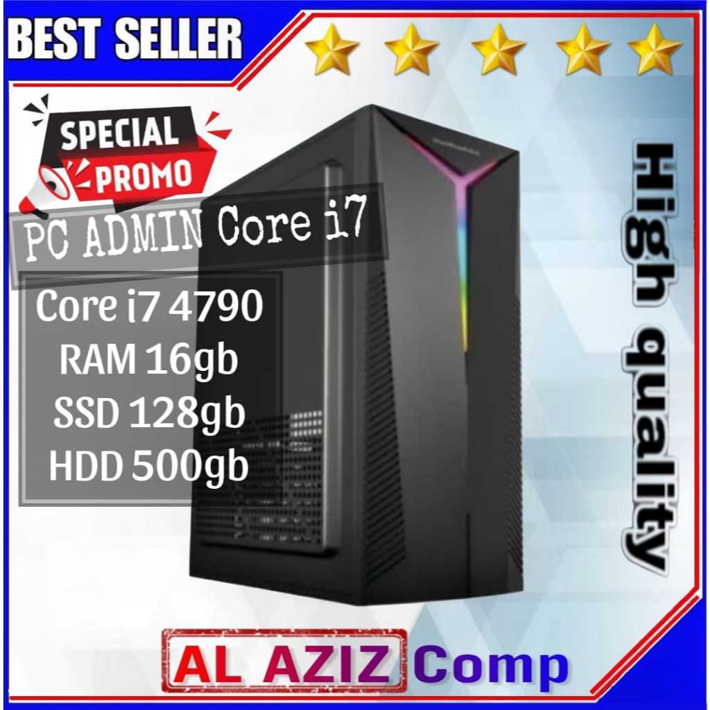 Jual PC Rakitan MURAH Intel i7 4790 RAM 16GB SSD 128GB HDD 500GB Wi Fi ...