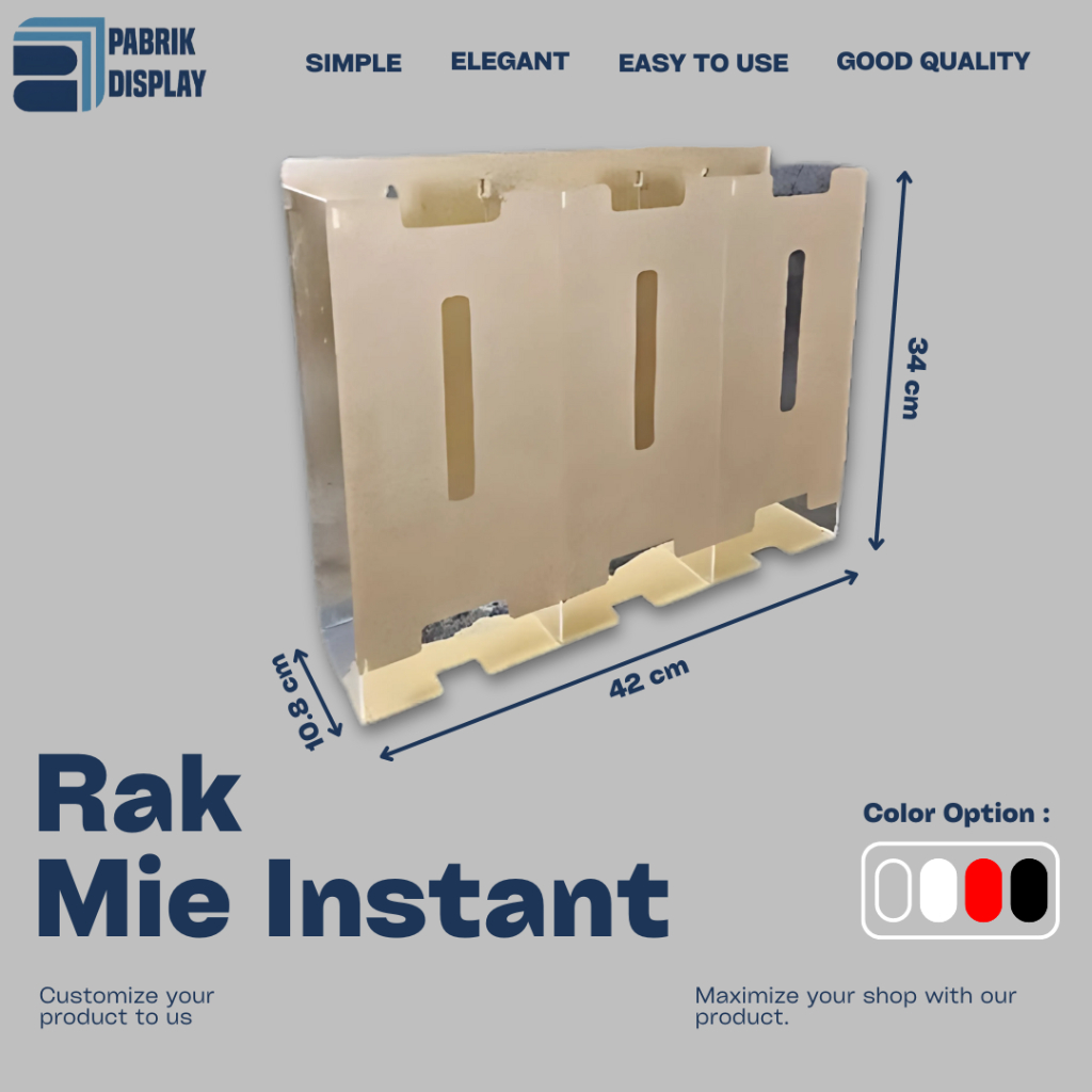 Jual Rak Display Mie 3 slot untuk 30 pcs Indomie (Multifungsi bisa di ...