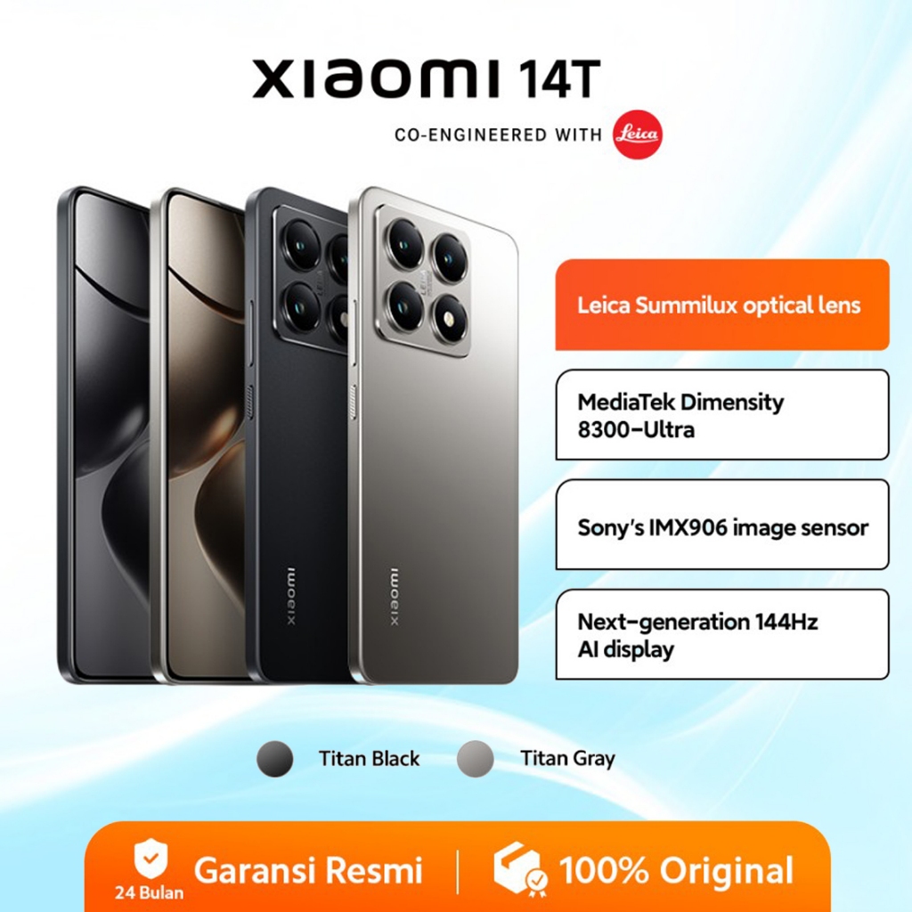 Jual Xiaomi 14T 12/512GB Leica Summilux Optical Lens MediaTek