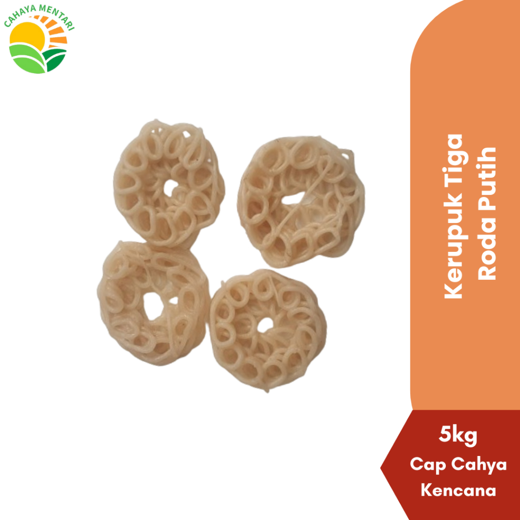 Jual KERUPUK TIGA RODA PUTIH 5KG CAP CAHAYA KENCANA | Shopee Indonesia