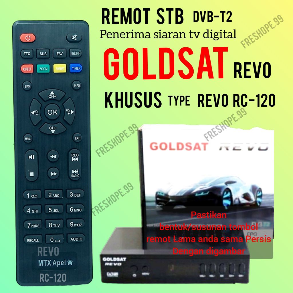 Jual Remote stb goldsat revo RC-120 set top box remot | Shopee Indonesia