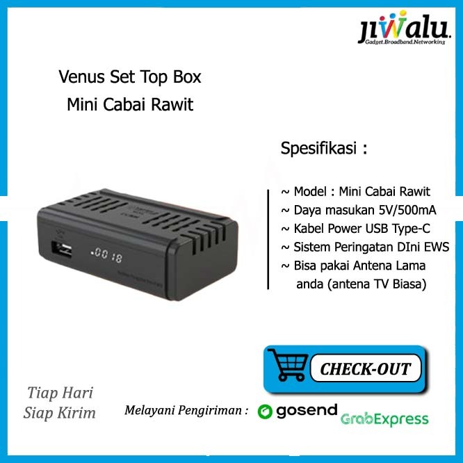Jual Set Top Box Mini TV DIGITAL DVB T2 /DVBT2 Venus Cabai Rawit Mini ...
