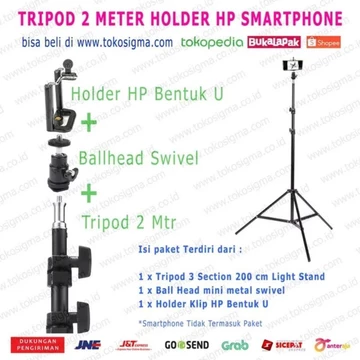 TRIPOD HP 2 1 M Tripod Kaki 3 Tripod Konten Live Shopee Tiktok
