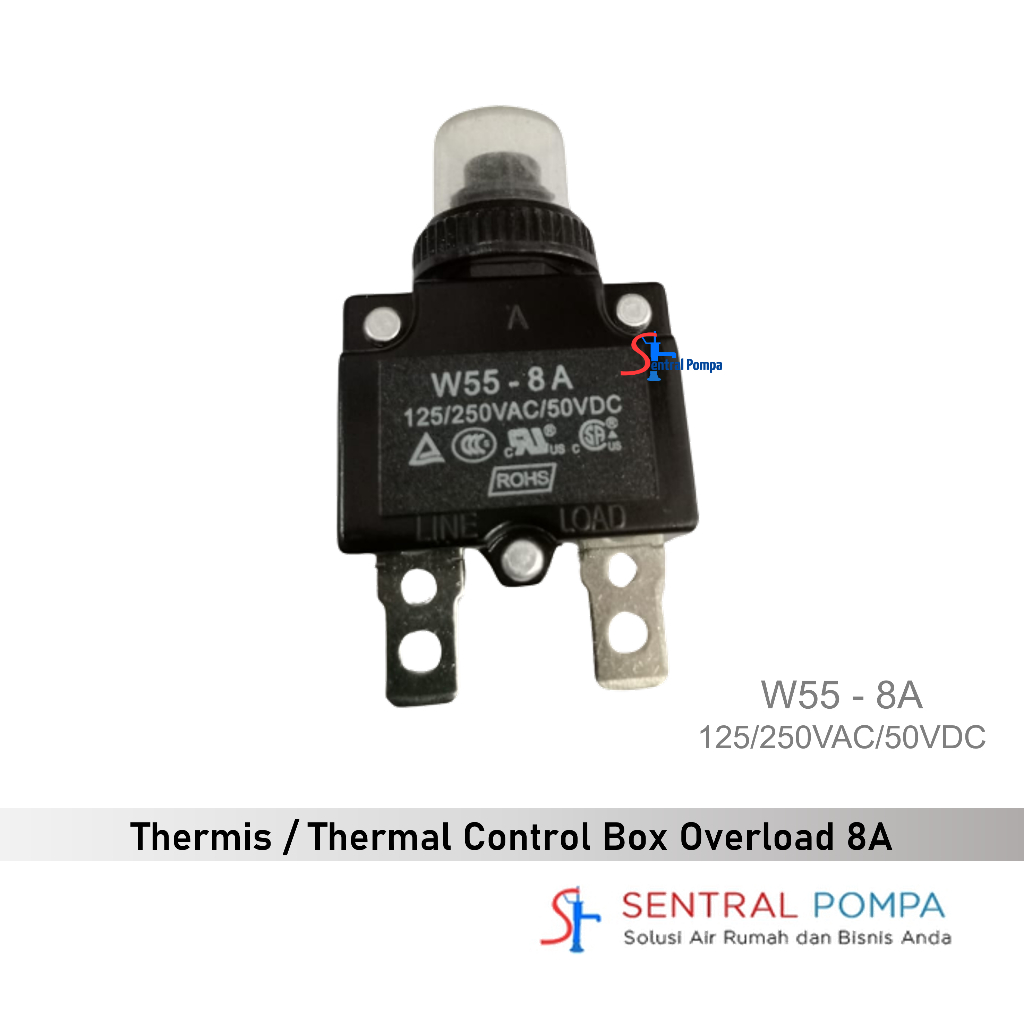 Jual Thermis 8 Ampere / Thermal Control Box Overload W55 - 8A | Sentral ...