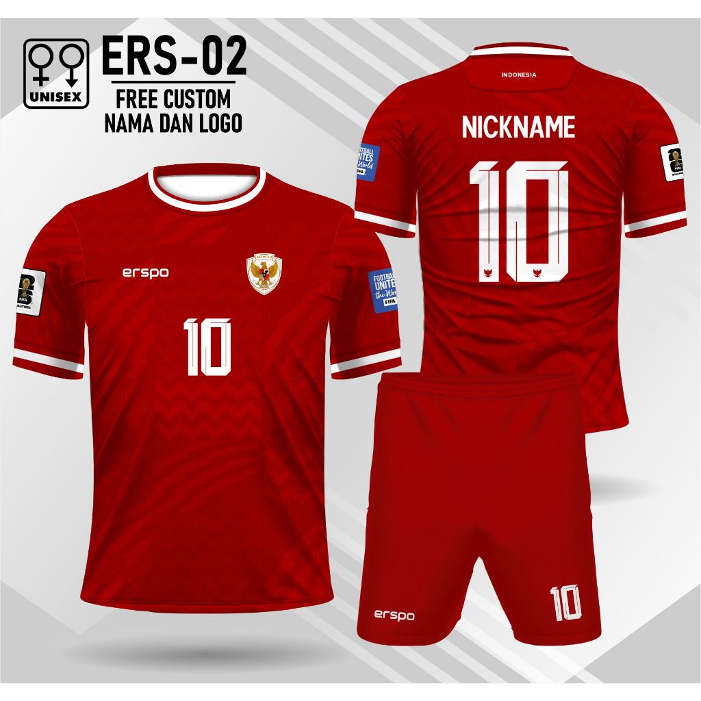 Jual jersey setelan timnas indonesia fullpatch printing bahan kain ...
