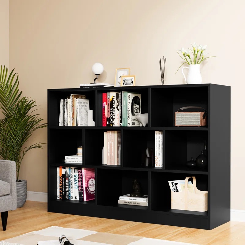 Jual Rak Buku Kekinian Bahan Kayu Jati Model Simpel Warna Modern ...