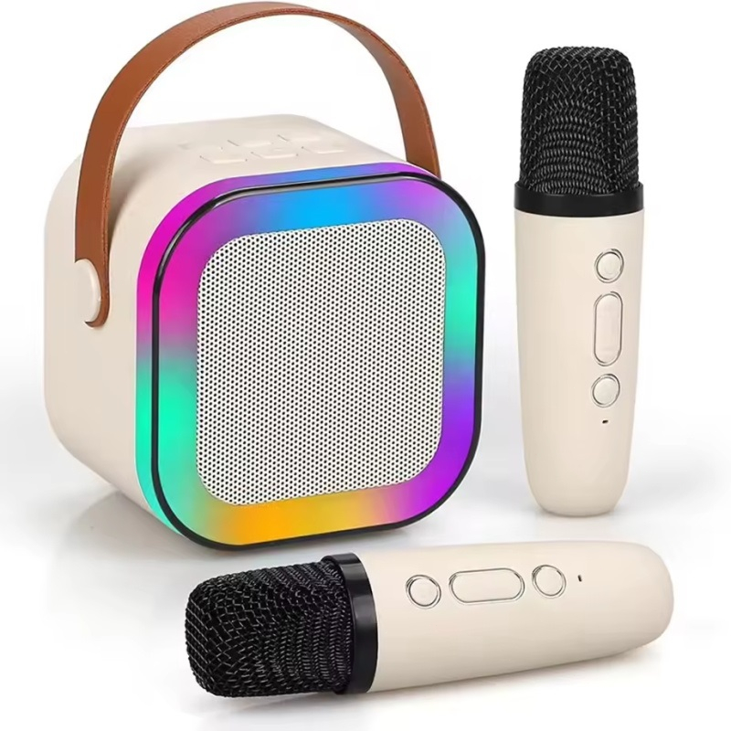 Jual BINGO Speaker RGB Lampu Mini Full Bass Karaoke Portable 2 mic ...