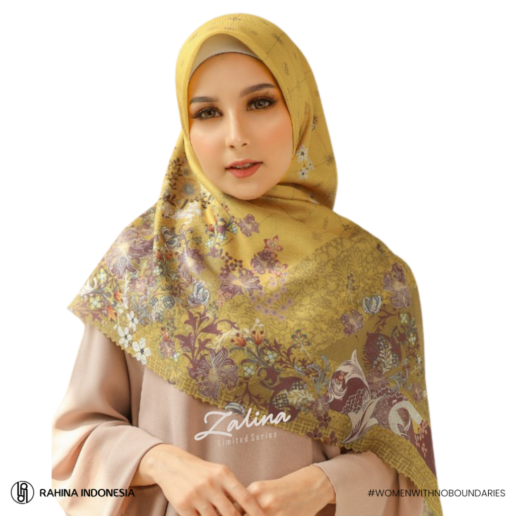 Jual Rahina Indonesia - ZALINA Voal Print Hijab Jilbab Motif Laser Cut ...