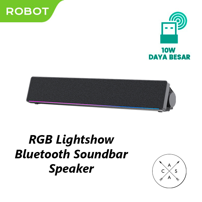 Jual Robot RB680 RGB Lightshow Bluetooth Soundbar Speaker 10W Dual ...