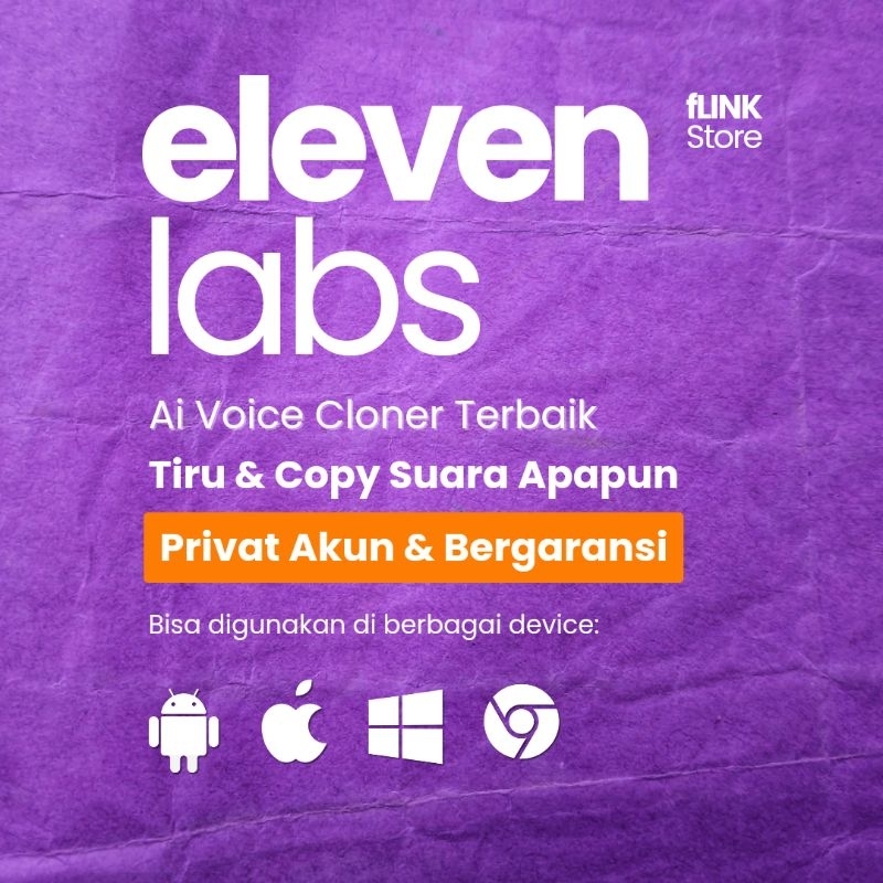 Jual ELEVENLABS AI VOICE CLONING PREMIUM 30 HARI RESMI Shopee Indonesia