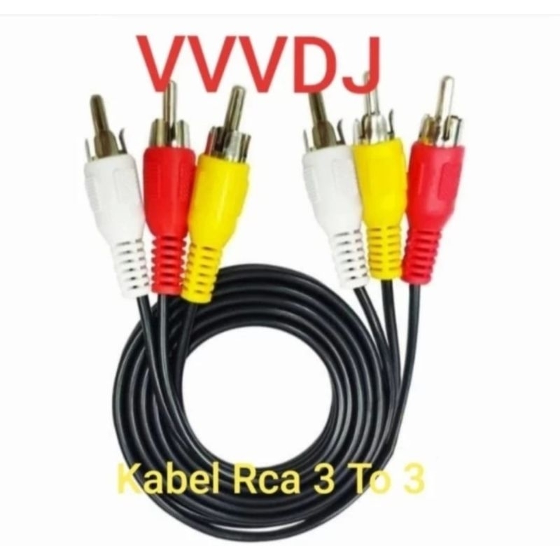 Jual Kabel 3 Rca to 3 Rca / Kabel Rca - Rca AV video / 3 Rca DVD dan TV ...