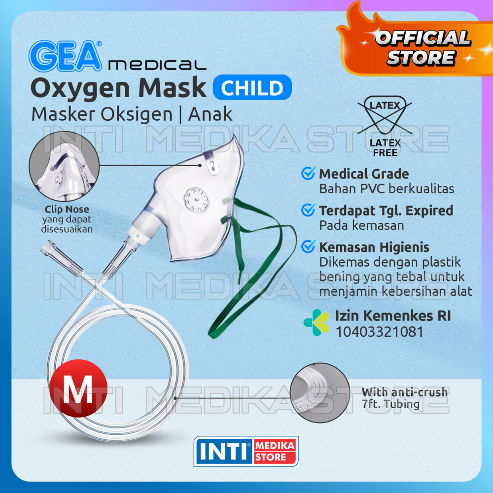 Jual GEA - Oxygen Mask Child / Masker Oksigen Anak | Shopee Indonesia