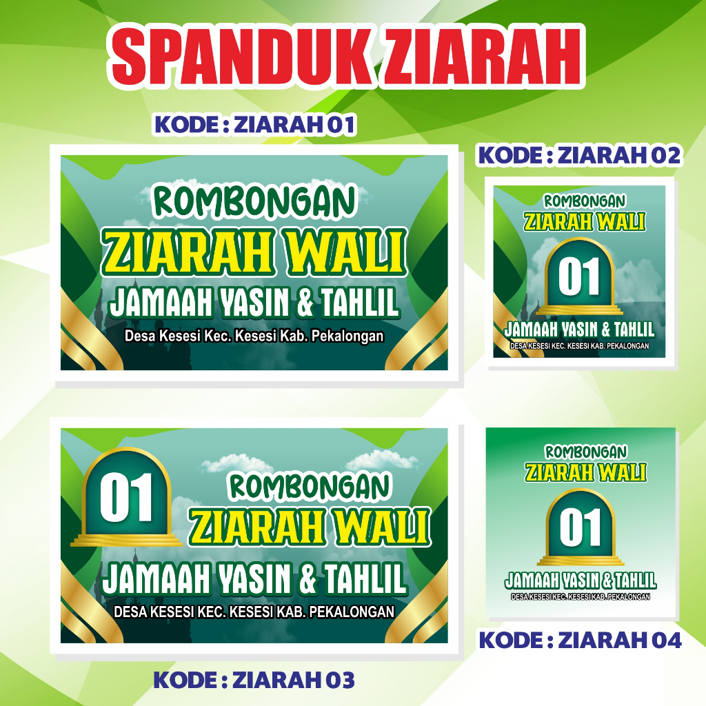 Jual SPANDUK ZIARAH WISATA RELIGI Shopee Indonesia