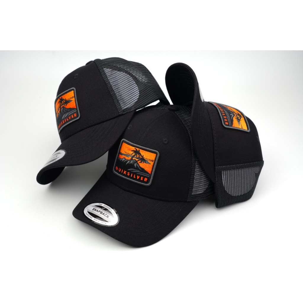 Trucker Cap Quiksilver Fitted Hats Omni White/Black Trucker