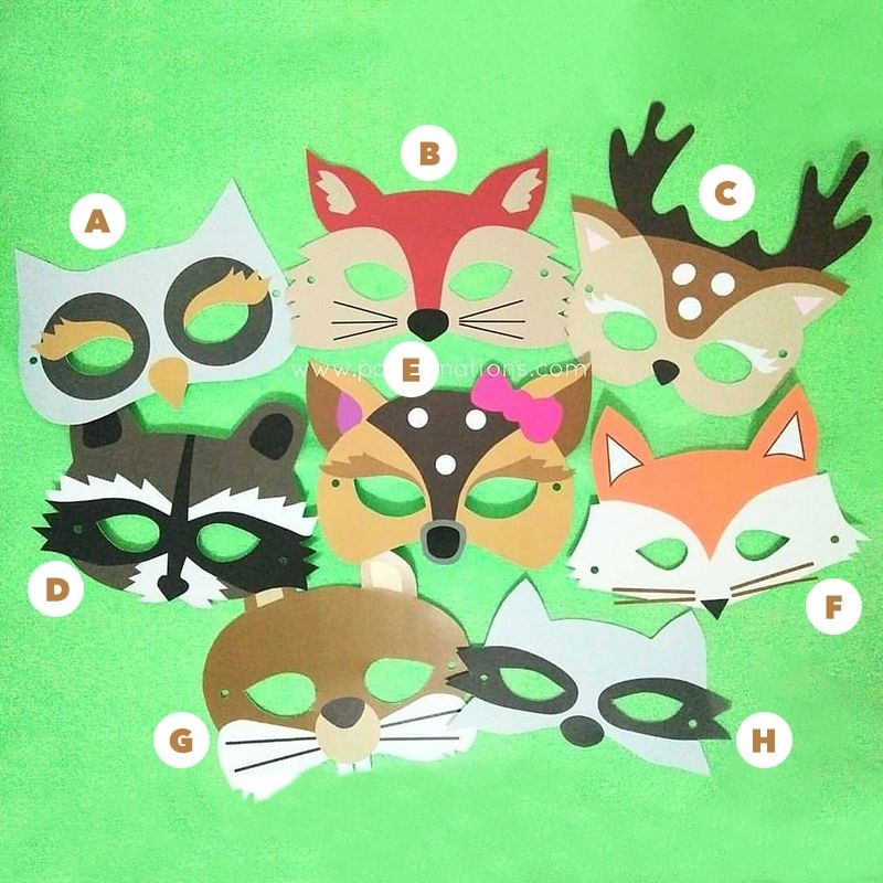 Jual Woodland Animals Masks / Topeng Animal Woodland | Shopee Indonesia