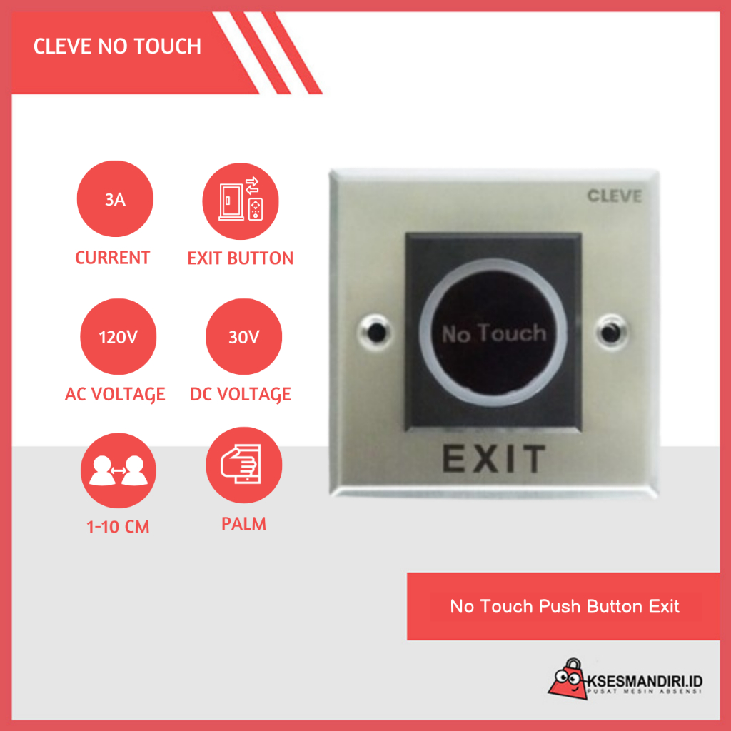 Jual No Touch Push Button Only Untuk Akses Pintu | Shopee Indonesia
