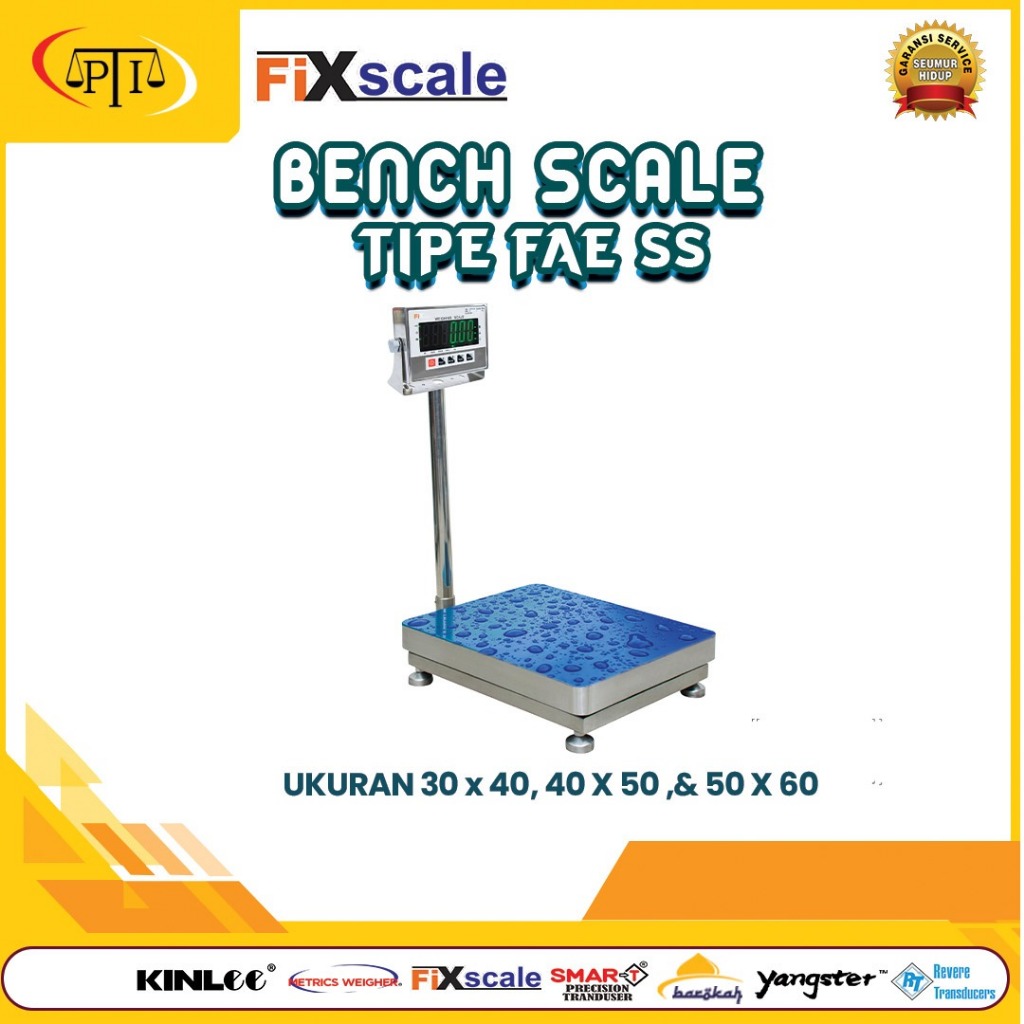 Jual Fixscale Bench Scale Waterproof - BS FAE SS - Size 30 x 40 ...