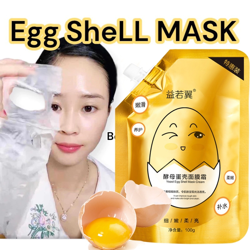 Jual Egg Shell Yeast Mask Cream 100gr Masker Wajah Telur Memutihkan ...