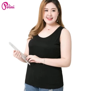 POLINI Tanktop Tali Besar Wanita Premium Tanktop Exxen Jumbo Bahan Katun Atasan Singlet Wanita