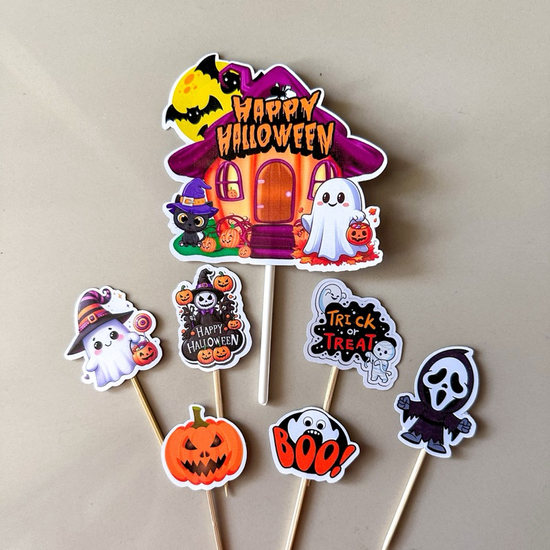 25pcs Halloween Cake Toppers I Put A Spell On You Cake Topper Set