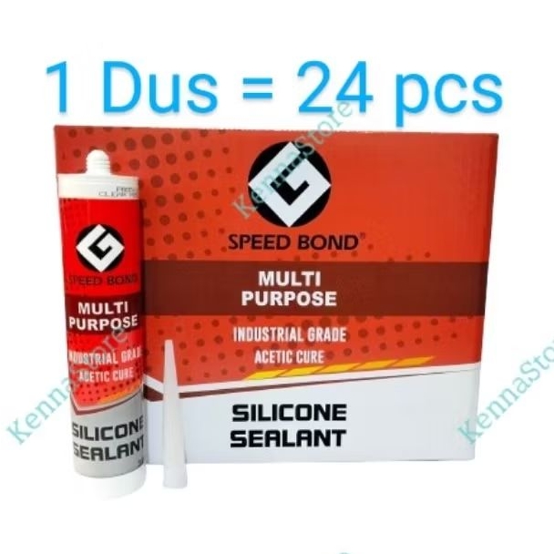 Jual 1 Dus isi 24 pcs Lem Sealant SPEED BOND, Lem Silikon / Silicone ...