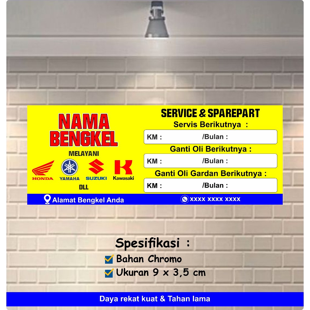 Jual STIKER LABEL SERVICE MOTOR | Shopee Indonesia