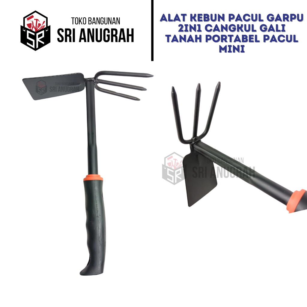 Jual Alat Kebun Pacul Garpu 2in1 Cangkul Gali Tanah Portabel Pacul Mini ...