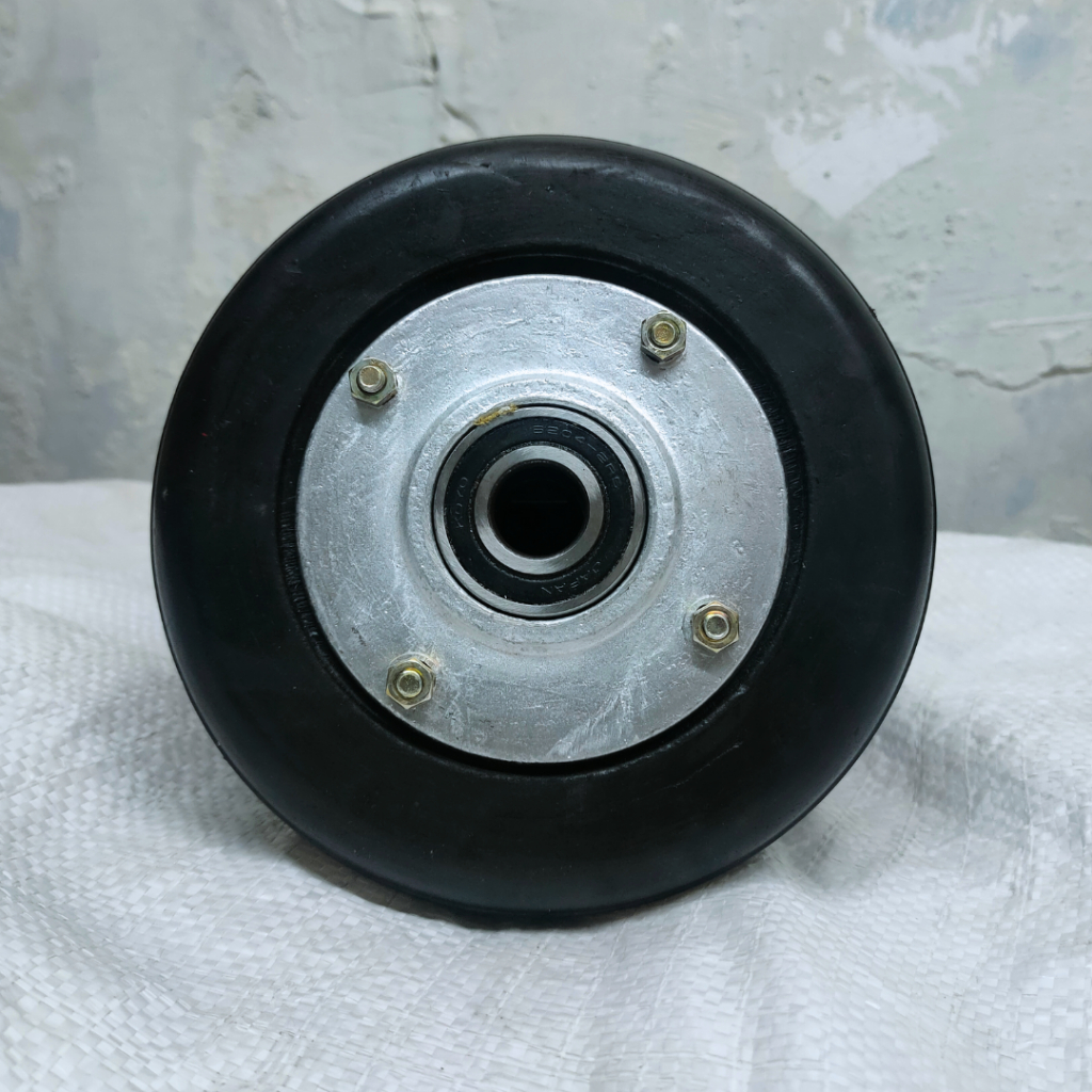 Jual Roda Troli 6 inch Double Bearing Velg Aluminium Laher 6204 Full ...
