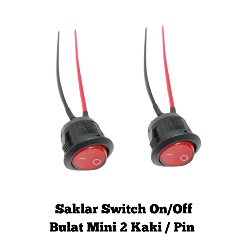 Jual Saklar Switch Bulat Mini On dan Off 2 Kaki / 2 Pin | Shopee Indonesia