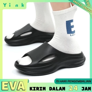 Yink Sandal Slip On Pria Casual Keren Kekinian Terbaru EVA Premium Sendal Gunung Pria Empuk Nyaman Slipper Cowok Rumah