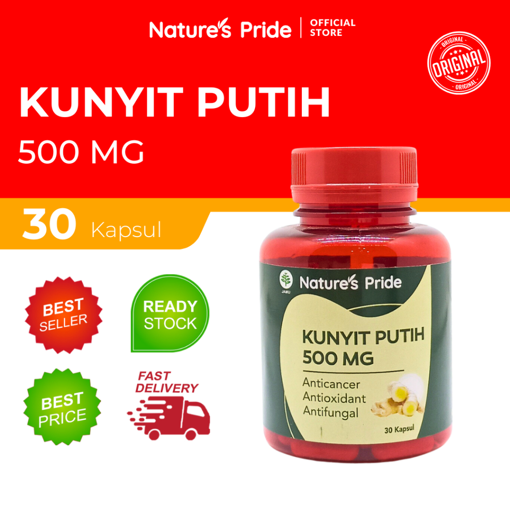 Jual NATURE'S PRIDE KUNYIT PUTIH 500mg ISI 30 & 100 KAPSUL - SUPLEMEN ...