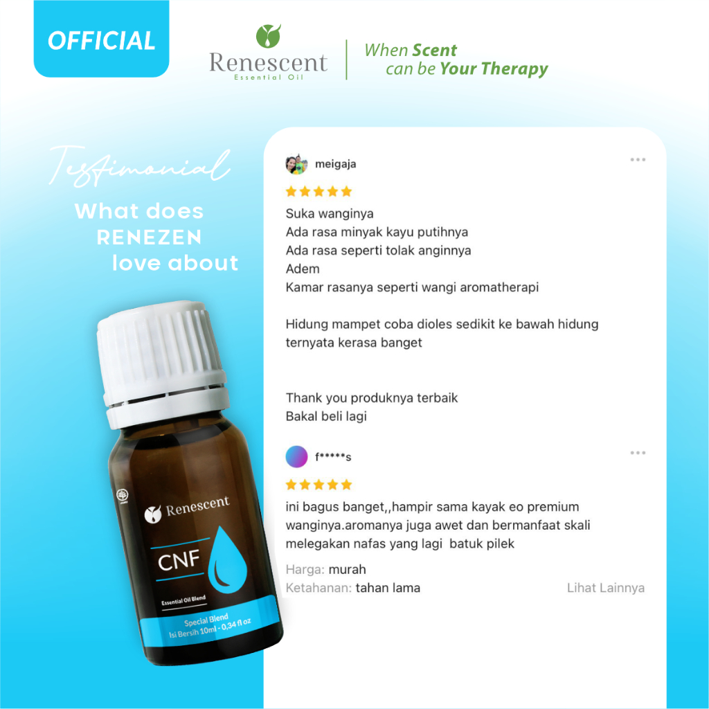 Jual Renescent Special Blend Cough and Flu Pure Essential Oil 10ml CNF ...