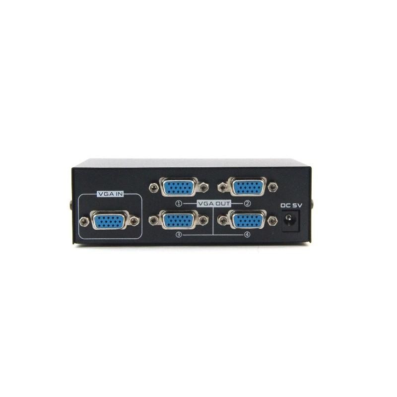 HuaLiSiJi VGA Splitter - 1 Eingang Zu 4 Ausgängen Für Mehrere Monitore | Bis Zu 1920x1440 Auflösung