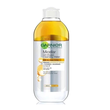 Garnier Micellar Water 125ml 400ml Pembersih Wajah MakeUp Blue Pink Vit C Bi Phase Oil