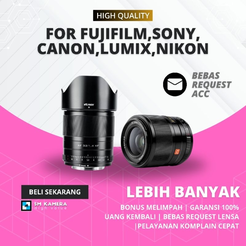 Jual LENSA FIX VILTROX 33MM F1.4 FUJIFILM LENSA FIX SONY MURAH LENSA ...