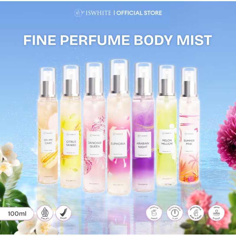 Jual ISWHITE PERFUME BODY MIST 100ML | AROMA WANGI SEGAR FRUITY FLORAL ...