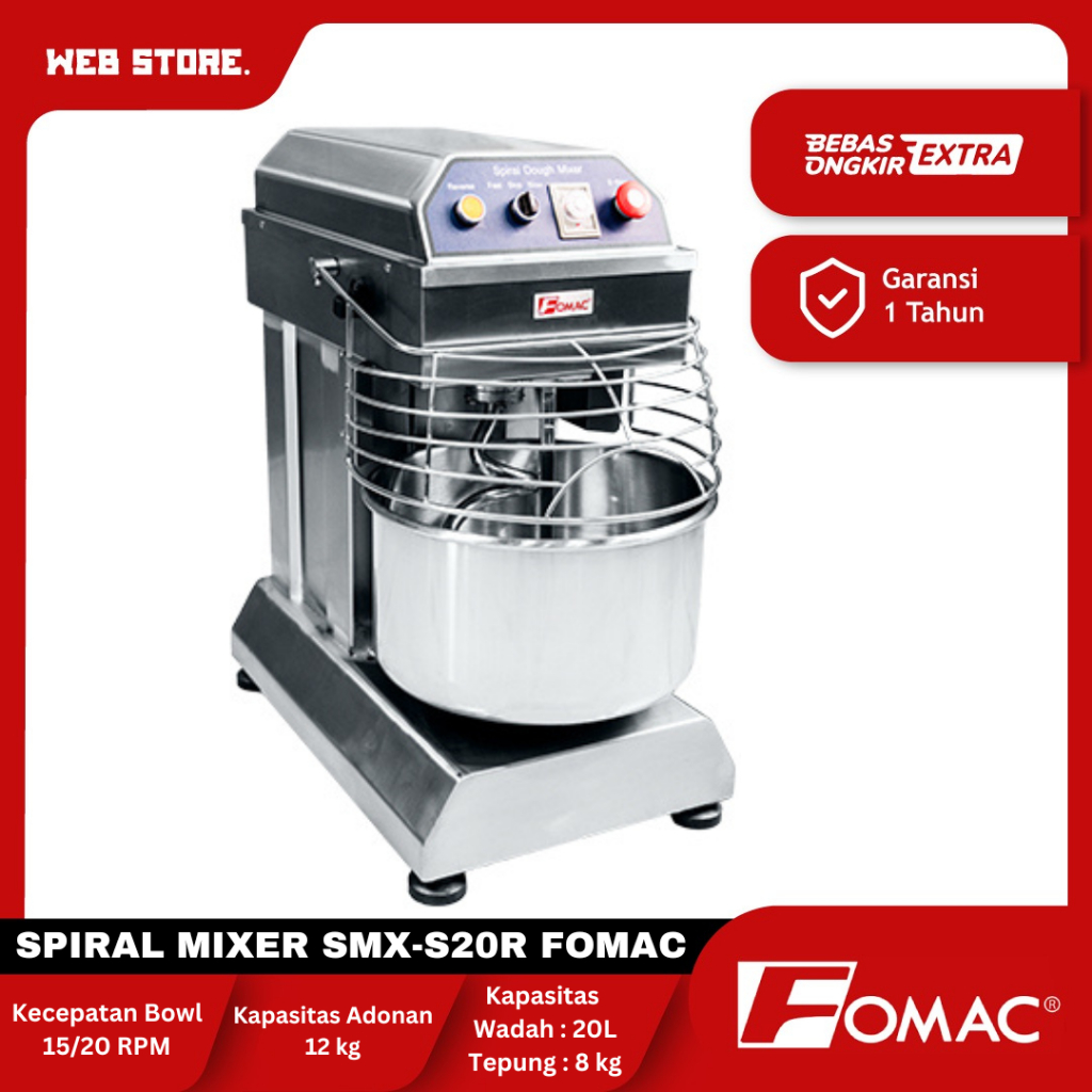 Jual Spiral Mixer Mesin Pengaduk Adonan Roti 20L Doughmaker Machine ...