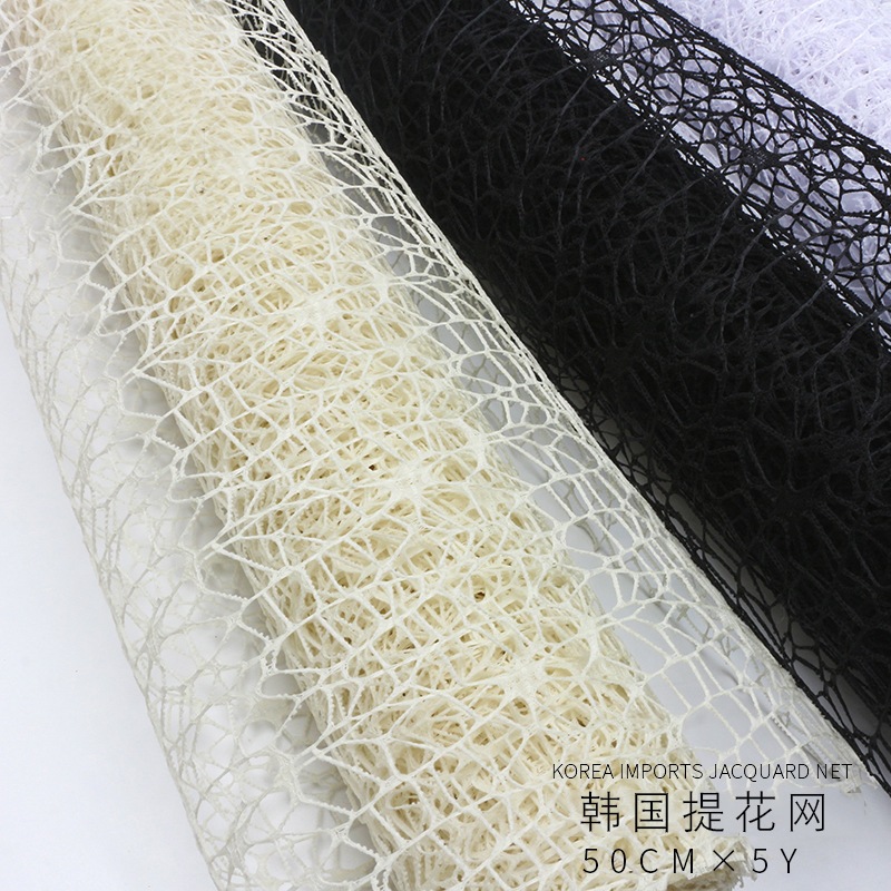 Jual [+- 1 Meter] Korean Hollow-Carved Design Flower Wrapping Mesh ...