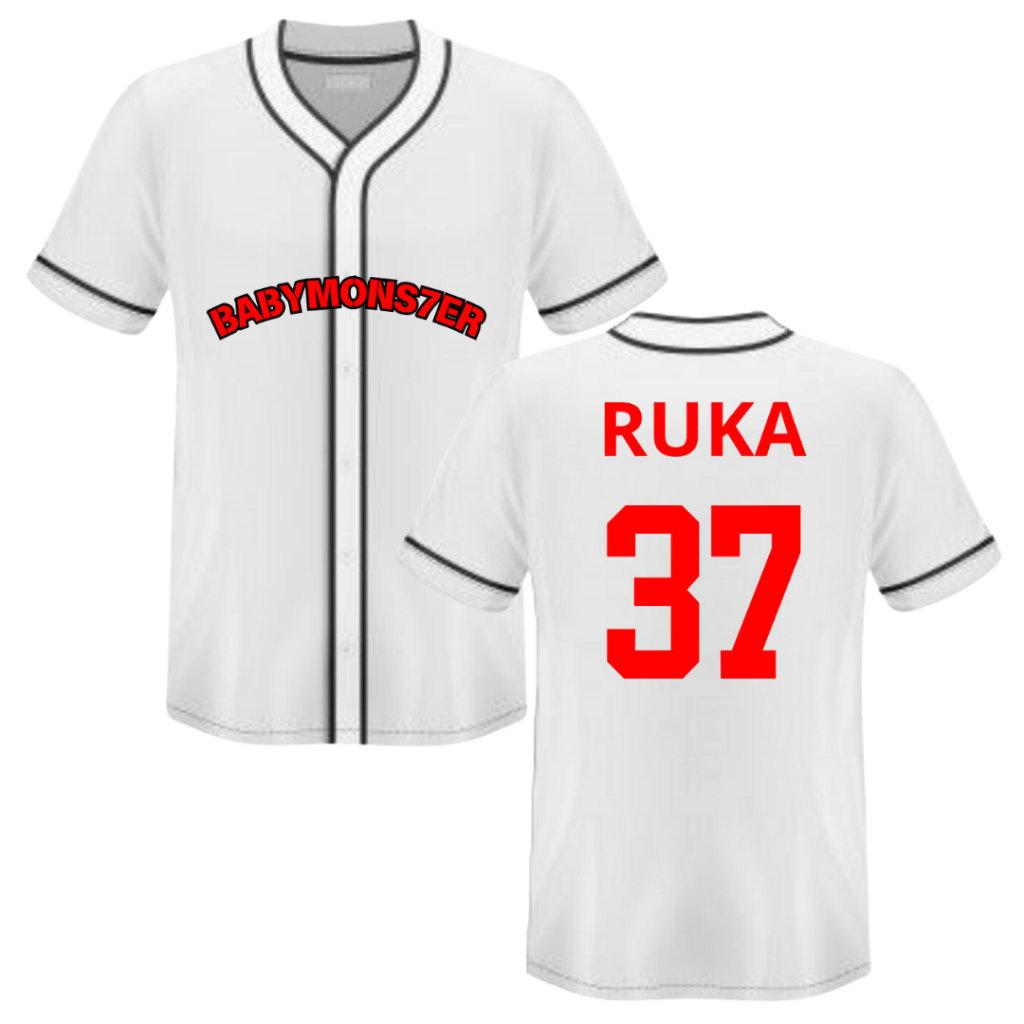 Jual Baju jersey baseball number babymonster ruka kpop 37 korea baby ...