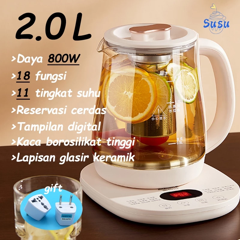 Teko listrik pemanas air 2l electric kettle simpan suhu penghangat susu botol