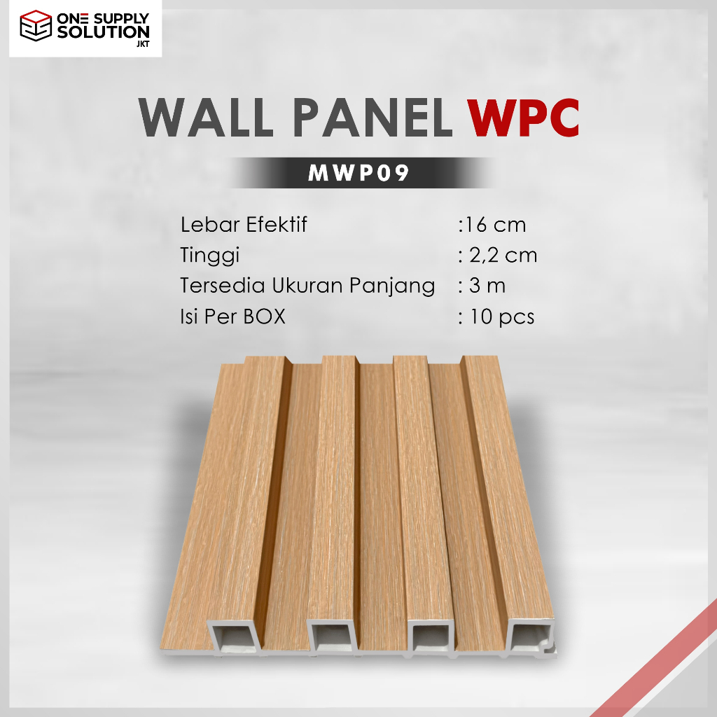 Jual GOLDEN WPC Panel Wall Wood 16 cm x 3 m @1 Lembar | Shopee Indonesia