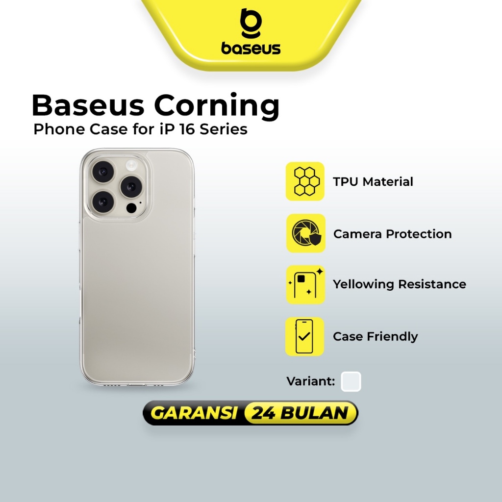 Jual Baseus Corning Phone Case for iPhone 16 Pro/ProMax Softcase Case ...