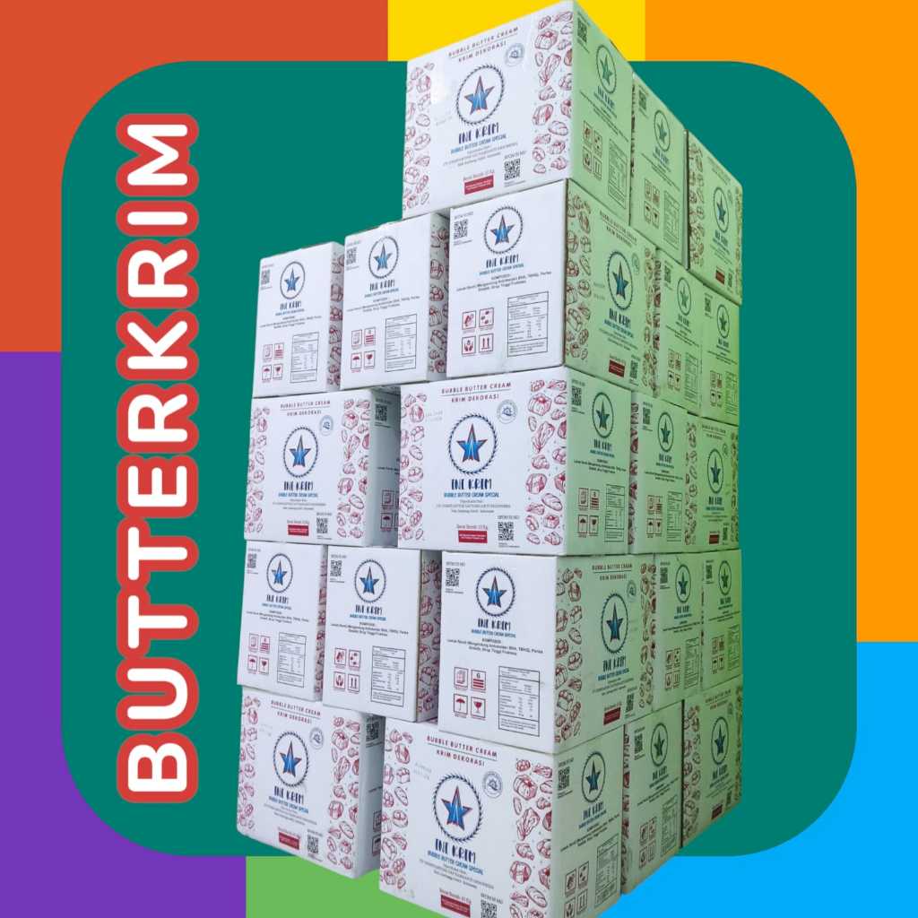 Jual INI BUBLE BUTTER CREAM MERAH, HITAM TUTY FRUTI DAN HITAM SUSU ...