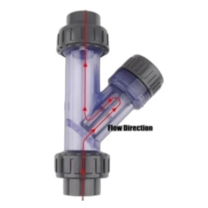 Jual Y Strainer Clear Double Union PVC Fitting PVC Pipa PVC | Shopee ...