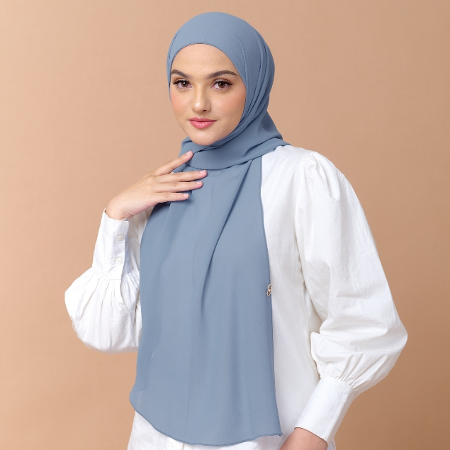 Nabillasyal Haura Series Pashmina 2 In 1 Hijab Semi Instant Ceruti