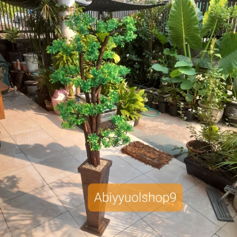 NEW ARRIVAL Pohon Bonsai Artificial || Dekorasi Ruangan || Tanaman Bunga Hias Daun Rimbun || Pohon Palsu Aesthetic
