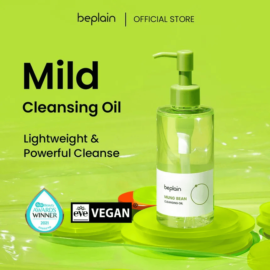 Jual Beplain Mung Bean Cleansing Oil 200 ml + Mini 20 ml + Cleanser 40 ...