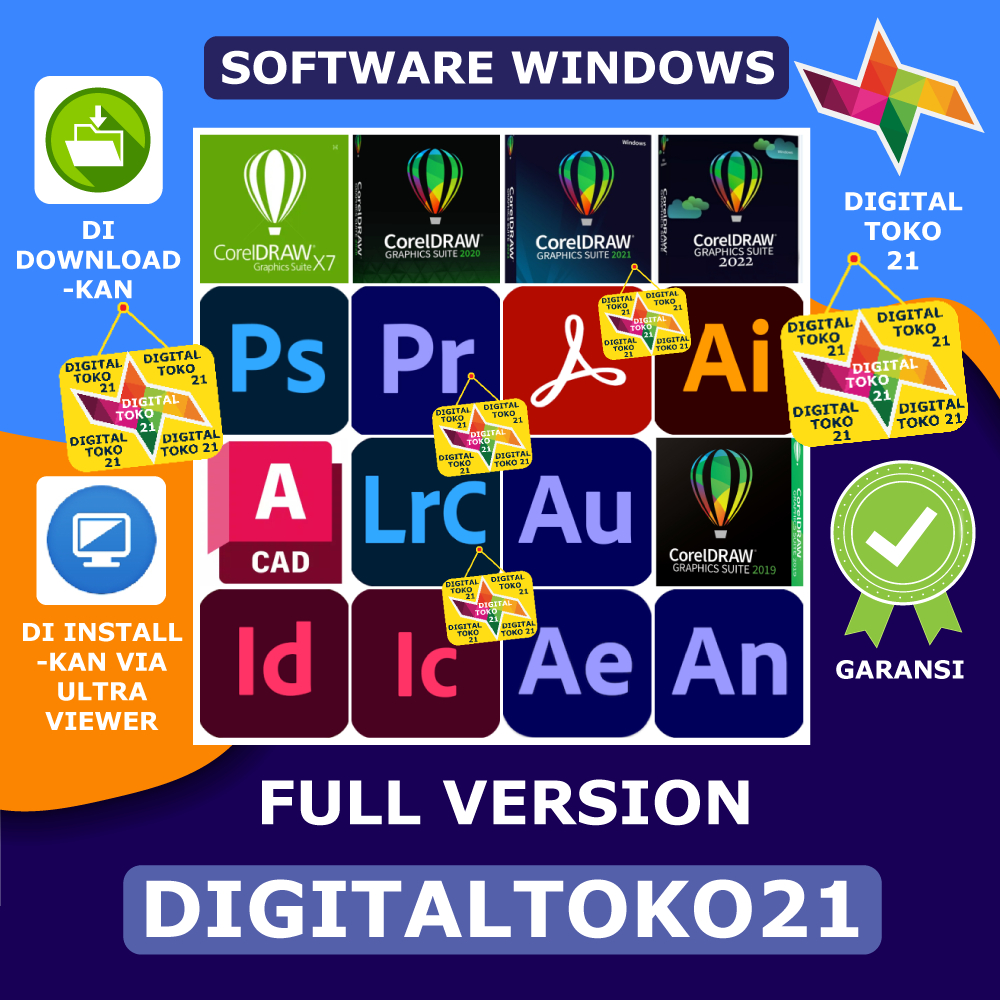 Jual [Diinstallkan] CorelDraw Premiere Pro AutoCAD